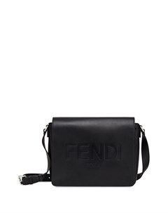 Сумка мессенджер с тисненым логотипом Fendi