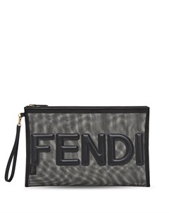 Прозрачный клатч с логотипом Fendi