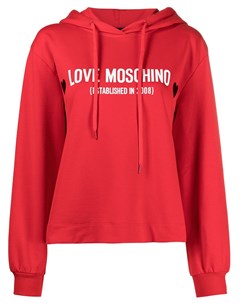 Худи с кулиской и логотипом Love moschino