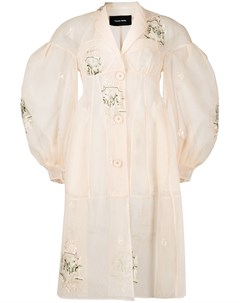 Пальто из тюля с цветочной вышивкой Simone rocha