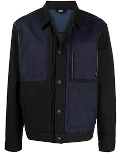 Джинсовая куртка рубашка в технике пэчворк Diesel