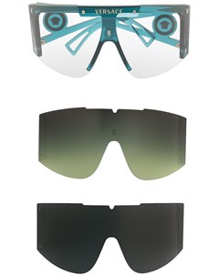 Солнцезащитные очки со сменными линзами и декором Medusa Versace eyewear