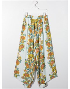 Расклешенные брюки с цветочным принтом Lanvin enfant