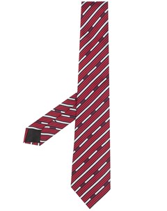 Полосатый галстук с логотипом Moschino