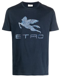 Футболка с жаккардовым логотипом Etro