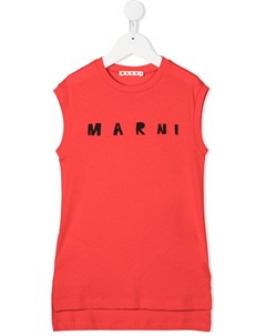 Платье без рукавов с логотипом Marni kids