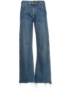 Укороченные джинсы с эффектом потертости Khaite