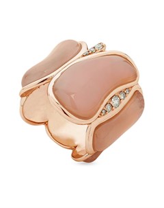 Кольцо Figlia из розового золота с розовым кварцем и бриллиантами Fernando jorge