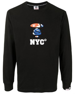 Рубашка с длинными рукавами и принтом NYC Aape by a bathing ape