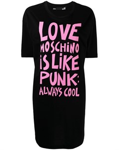 Платье футболка с надписью Love moschino
