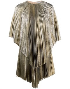Плиссированное платье с эффектом металлик Stella mccartney