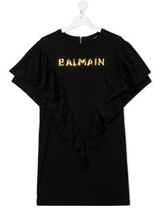 Футболка с логотипом Balmain kids