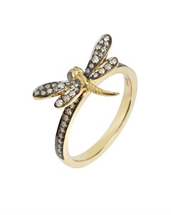 Кольцо Love Dragonfly из желтого золота с бриллиантами Annoushka