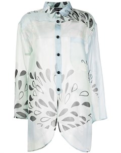 Прозрачная рубашка с цветочным принтом Giorgio armani