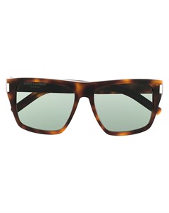 Солнцезащитные очки черепаховой расцветки Saint laurent eyewear