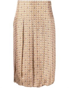 Плиссированная юбка с геометричным узором Tory burch