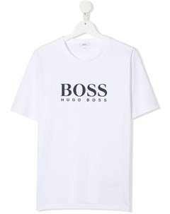 Футболка с круглым вырезом и логотипом Boss kidswear