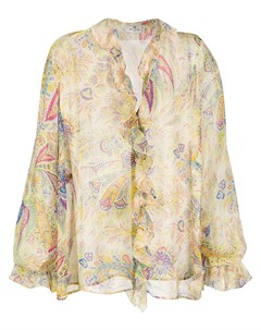 Полупрозрачная блузка с узором пейсли Etro