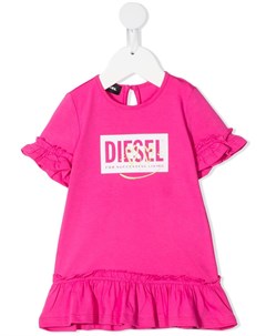 Платье с оборками и логотипом Diesel kids