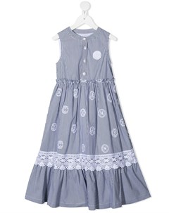 Платье макси в полоску Ermanno scervino junior