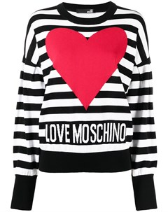 Полосатый джемпер с логотипом Love moschino