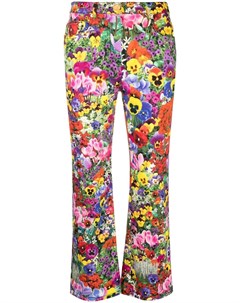 Расклешенные брюки с цветочным принтом Boutique moschino