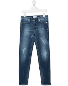 Узкие джинсы с эффектом потертости Dondup kids