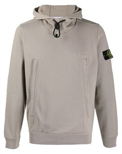 Худи с нашивкой логотипом Stone island