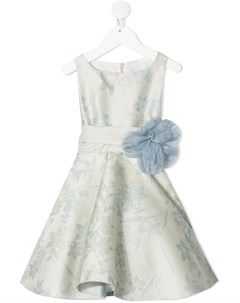 Жаккардовое платье с цветочным узором и поясом La stupenderia