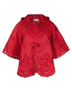 Куртка с капюшоном и цветочной вышивкой Red valentino