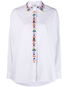 Рубашка с длинными рукавами и цветочной вышивкой Ermanno ermanno