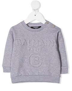 Джемпер с тисненым логотипом Balmain kids