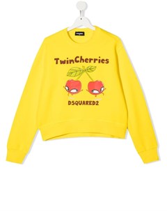 Толстовка с принтом Twin Cherries Dsquared2 kids