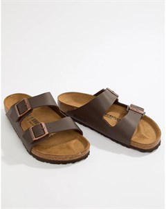 Темно коричневые сандалии Arizona Birko Flor Birkenstock