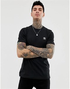 Черная футболка с маленьким логотипом essentials Adidas originals