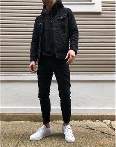 Черные узкие джинсы стретч Asos design