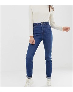 Темные джинсы слим в винтажном стиле с завышенной талией ASOS DESIGN Tall Recycled Farleigh Asos tall