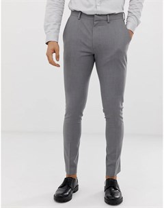 Серые супероблегающие брюки Asos design