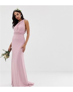Эксклюзивное розовое платье трансформер макси для подружки невесты Tfnc