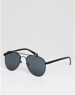Черные солнцезащитные очки авиаторы Asos design