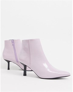 Фиолетовые ботинки на фасонном каблуке и с острым носком Reunite Asos design