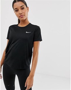 Черная футболка Miler Nike running