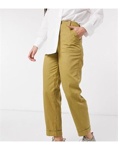 Свободные брюки оливкового цвета в стиле милитари ASOS DESIGN Tall Asos tall