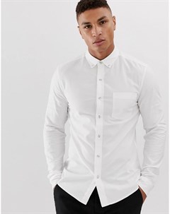 Белая оксфордская рубашка Topman