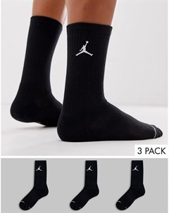 Набор из 3 пар черных носков с логотипом Nike Jordan