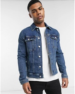 Приталенная выбеленная джинсовая куртка в стиле вестерн Asos design