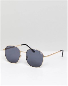 Круглые солнцезащитные очки в золотистой оправе Jezabell Quay australia