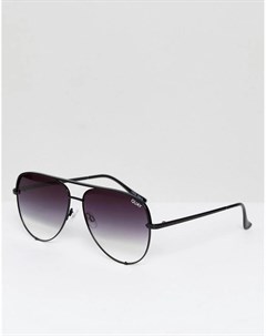 Черные солнцезащитные очки авиаторы с градиентными стеклами Quay australia