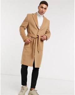 Удлиненное пальто с добавлением шерсти и поясом Gianni feraud