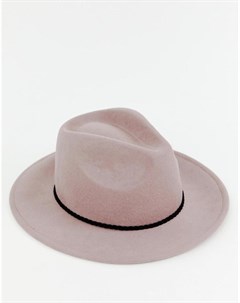 Фетровая шляпа с плетеным ремешком Asos design